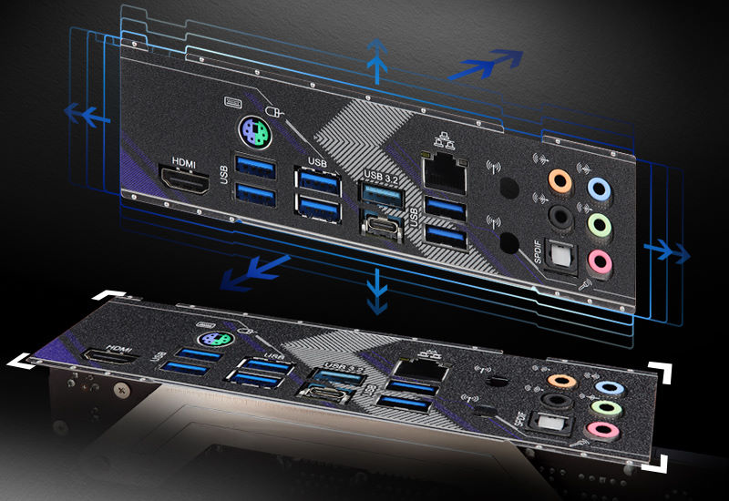 Flexible Integrated I/O Shield